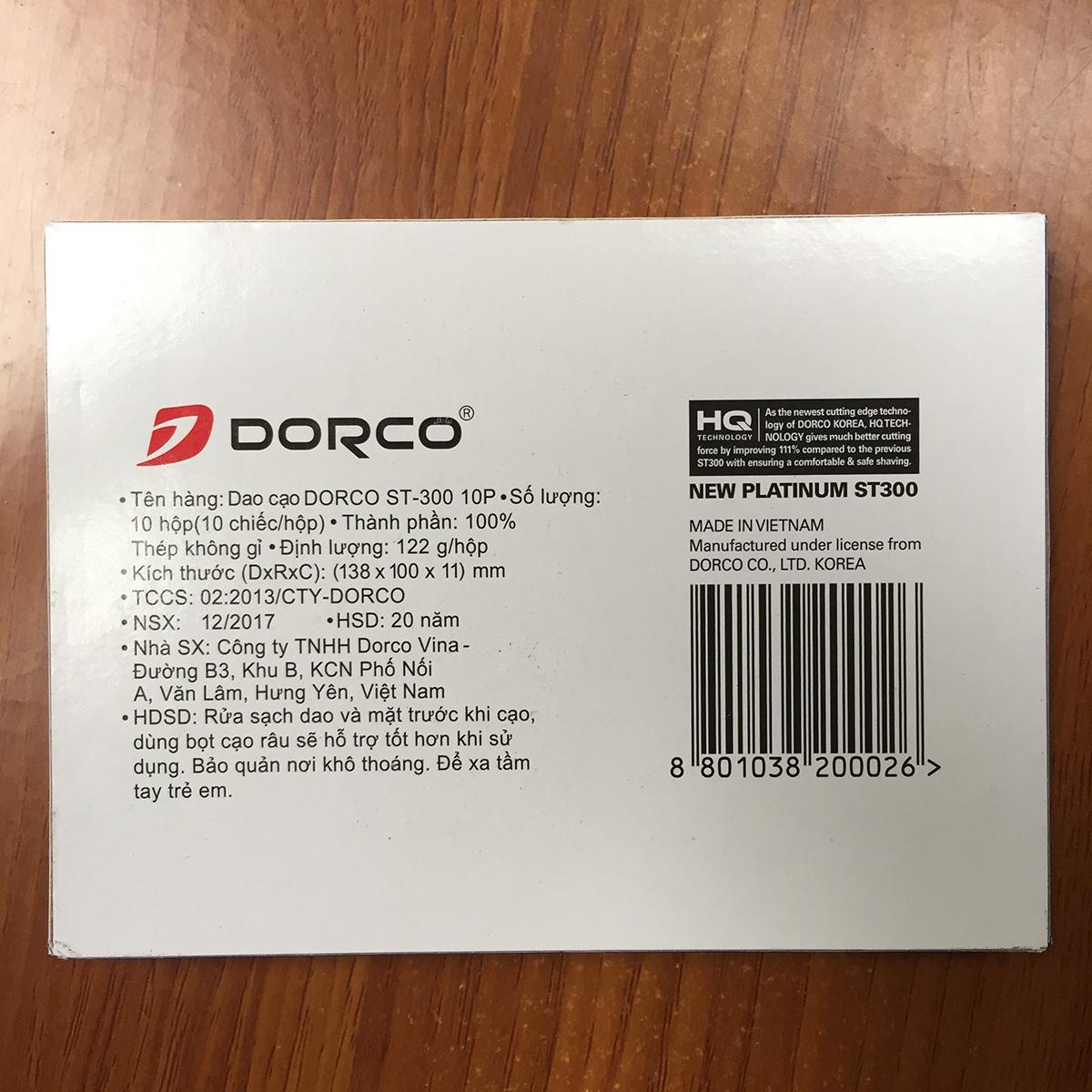 Hộp 100 Lưỡi Dao Lam DORCO ST300 Hàn Quốc