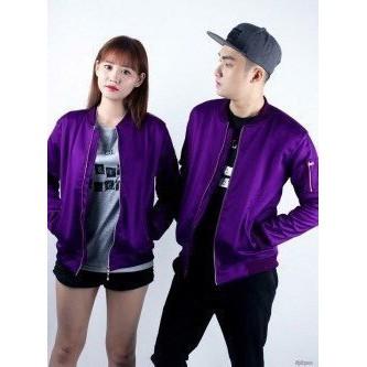 [HCM]Áo khoác bomber cho nam nữ B020 (Xám)