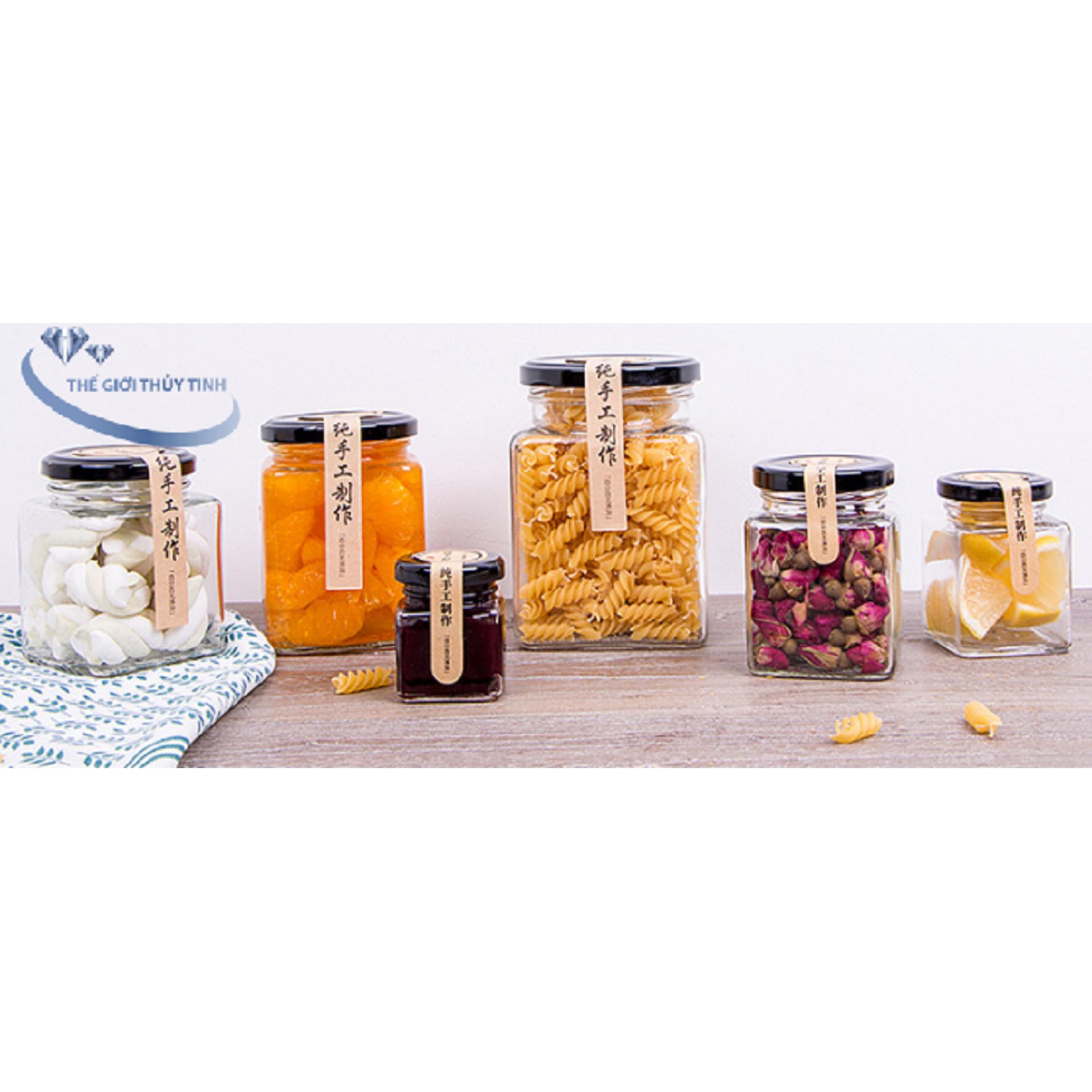 HŨ THỦY TINH VUÔNG ĐỰNG THỰC PHẨM 500ML