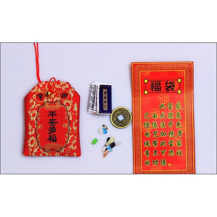 Túi Phước May Mắn Omamori treo trang trí bùa tặng đá ngũ sắc phong cách nhật bản dễ thương đáng yêu