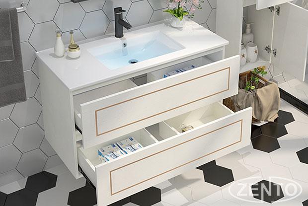 Bộ tủ, chậu, kệ gương Lavabo ZT-LV893