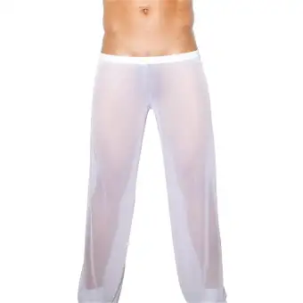 Bs Men See Through Net Yarn Low Waist Trousers Breathable
