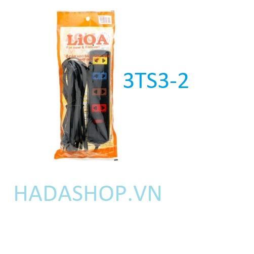 Ổ CẮM LIOA - 3TS-  DÂYDÀI  3M - MÀU ĐEN