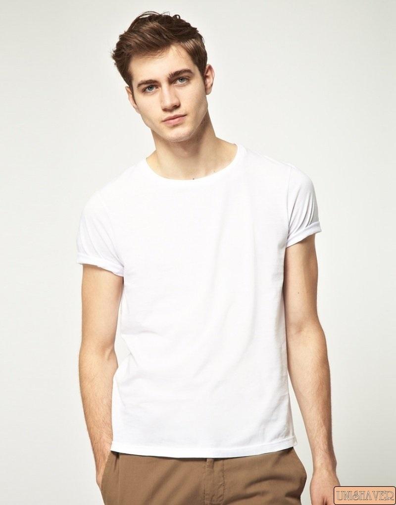 [HCM]Áo thun nam trơn vải dày mịn thoáng mát phong cách hàn quốc ( trắng )