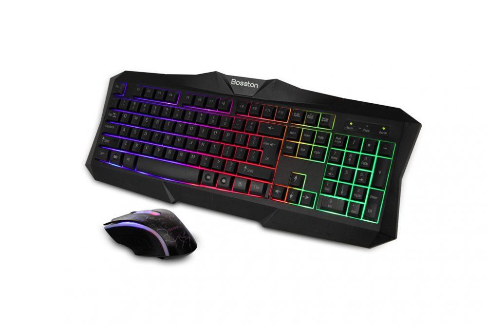 Combo Bosston 837 Chuyên Game Có Led Phím-Chuột