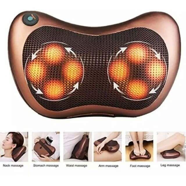 gối massage hồng ngoại 8  bi