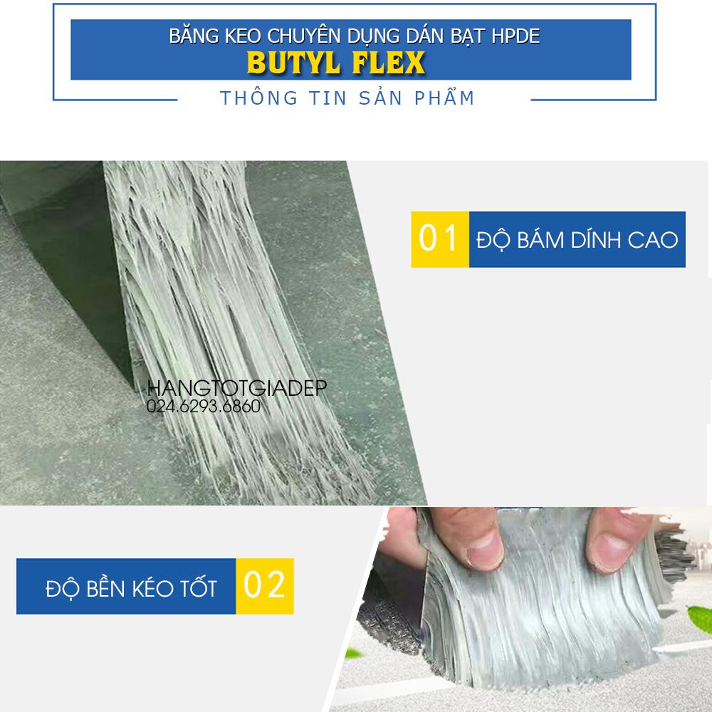 Băng Keo Dán Bạt HDPE Ngập Nước Chuyên Dụng Nuôi Tôm Butyl Tape, Kích thước 10cm x 5m (Màu Xanh lục)