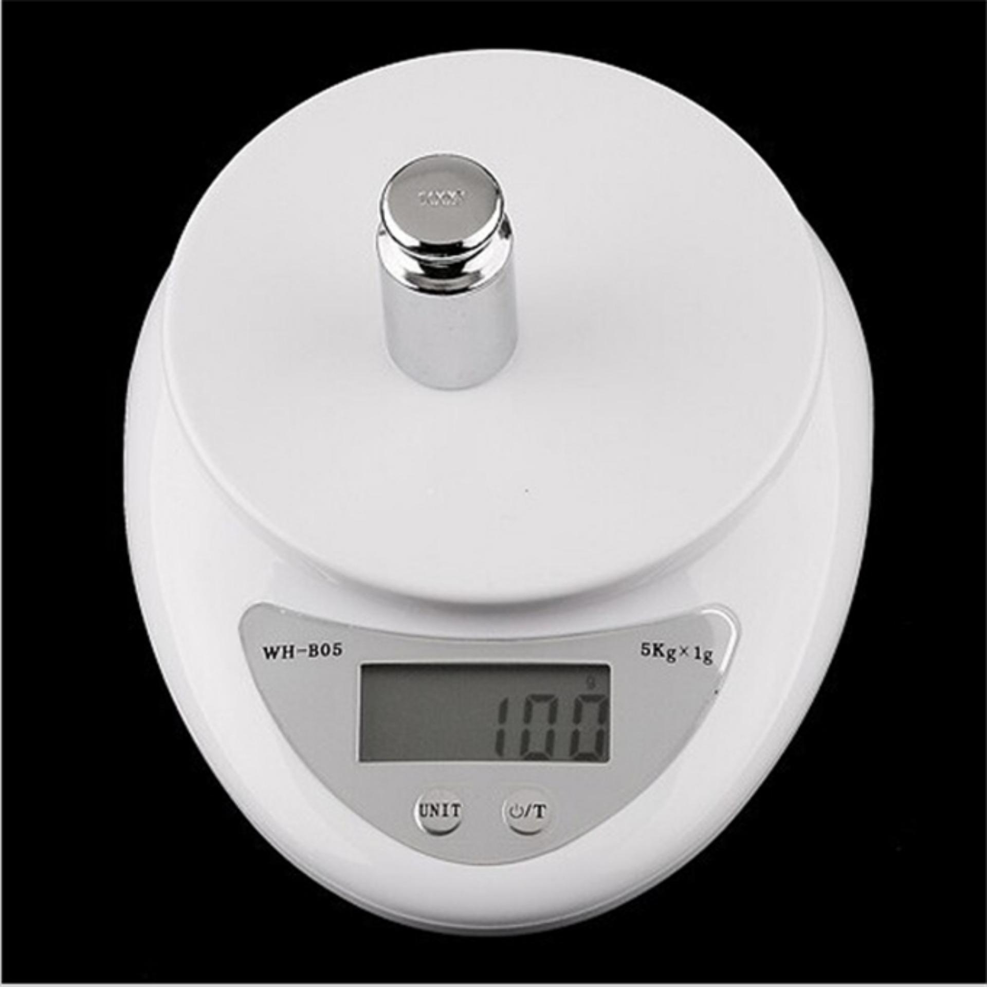 Cân điện tử thực phẩm nhà bếp electronic kitchen scale 5kg + 2 pin AAA