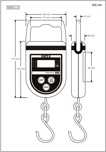 Cân treo cầm tay điện tử CAS CHS-25Kg