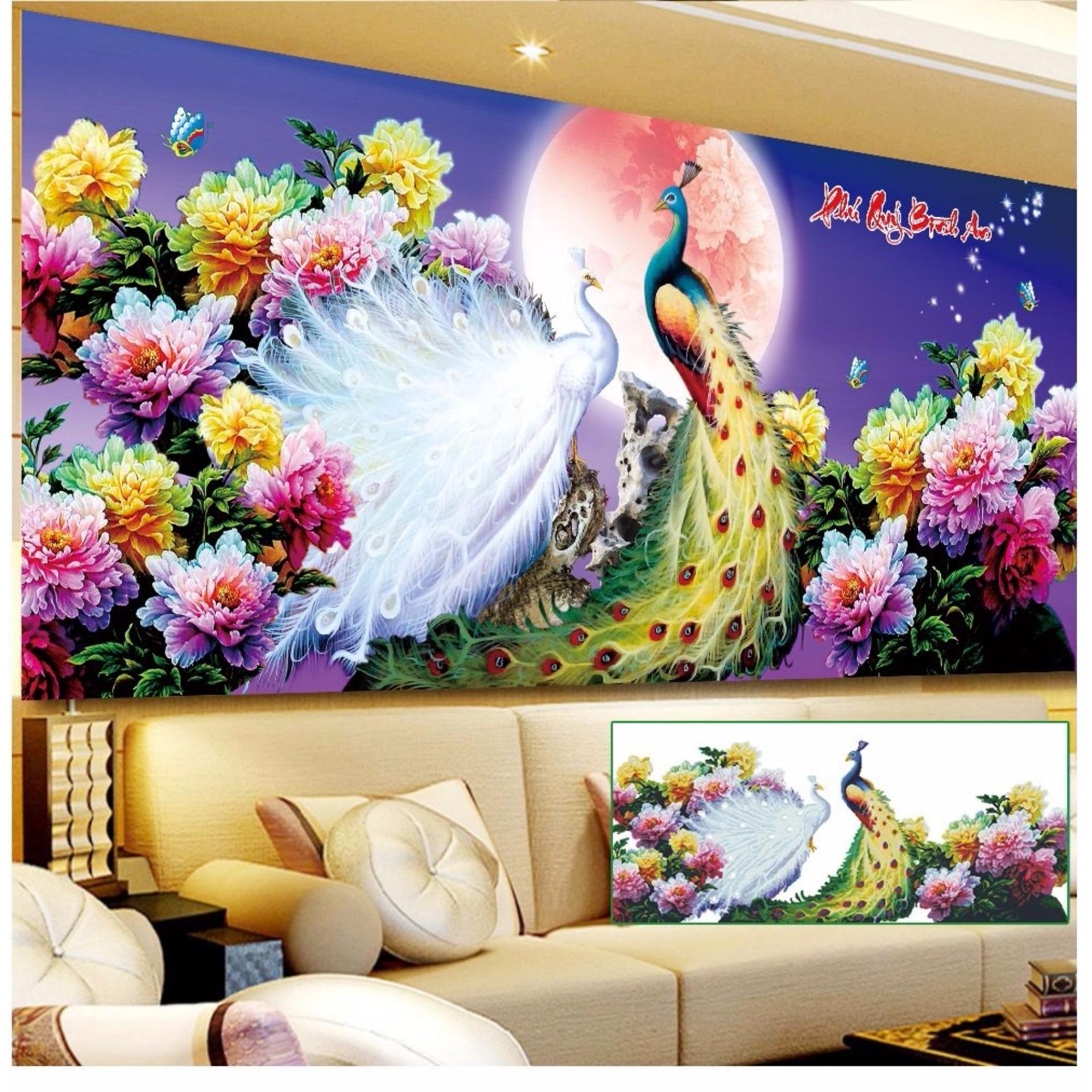Tranh đính đá công tranh đá y8079- 120- 60- ngocthinhshop