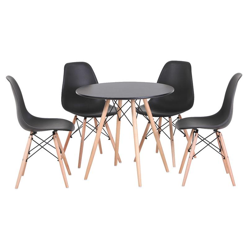 Bộ bàn tròn Eiffel 80 cm 4 ghế Eames