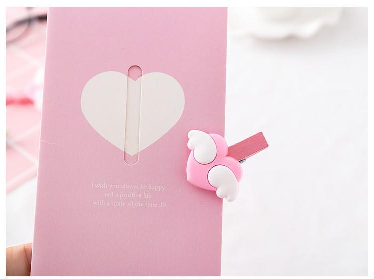 BỘ CLIP KẸP GỖ HÌNH TRÁI TIM (5 CÁI)
