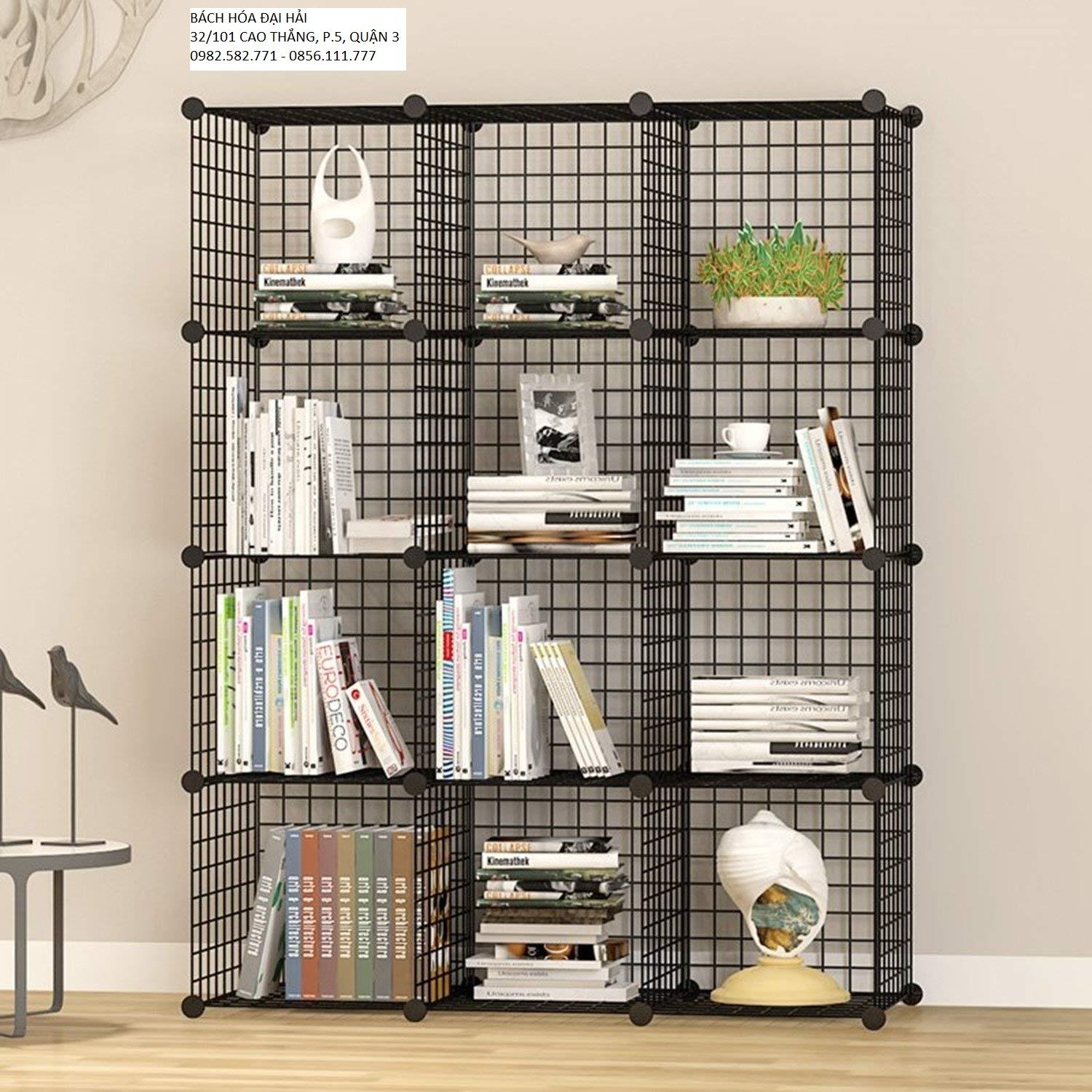 12 NGĂN KỆ ĐỂ ĐỒ LƯU NIỆM ĐẸP- KỆ LƯỚI SẮT LẮP GHÉP- KỆ TRANG TRÍ-KỆ SÁCH-KỆ ĐỂ CÂY CẢNH, COMBO 43 LƯỚI SẮT - RẺ-BỀN-ĐẸP