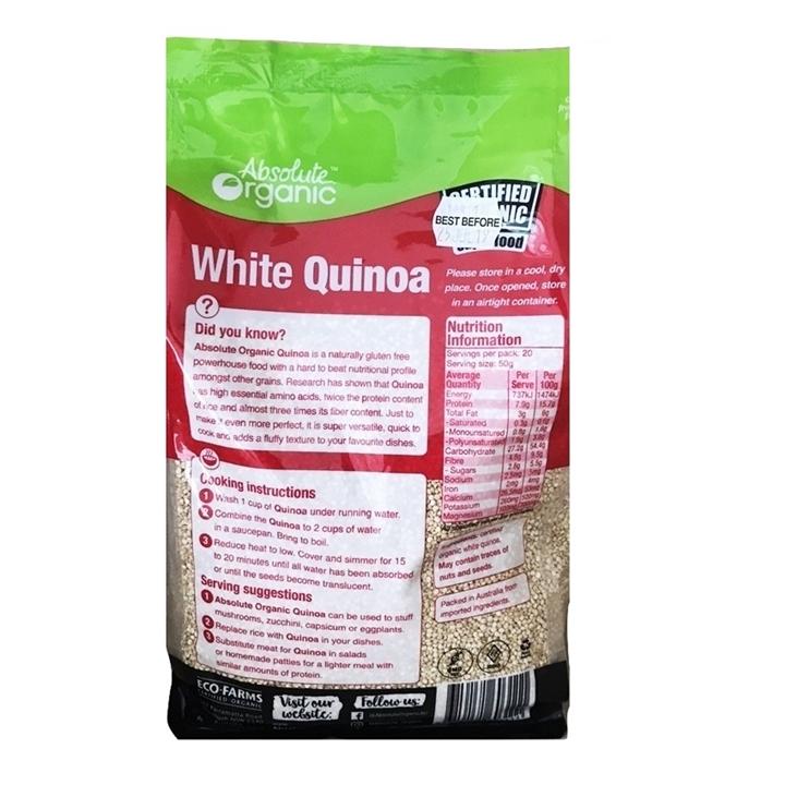 Hạt Diêm Mạch Hữu Cơ Absolute Mới 1kg (Trắng)