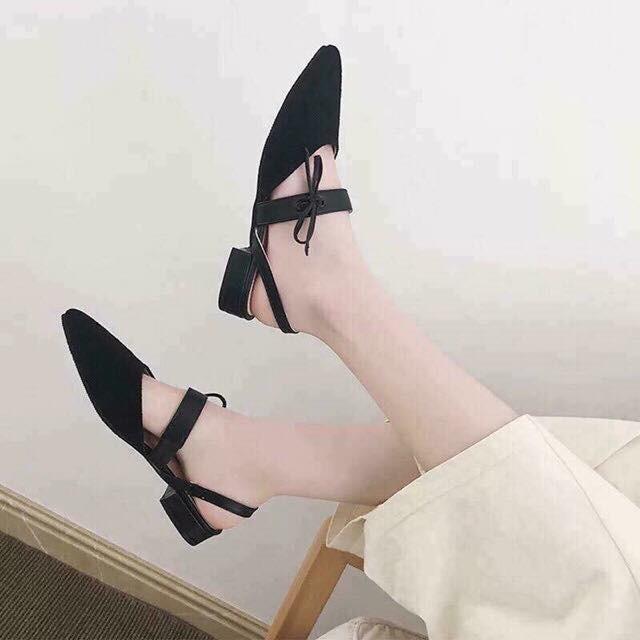 Giày sandal bít mũi quai ngang 1p MYS