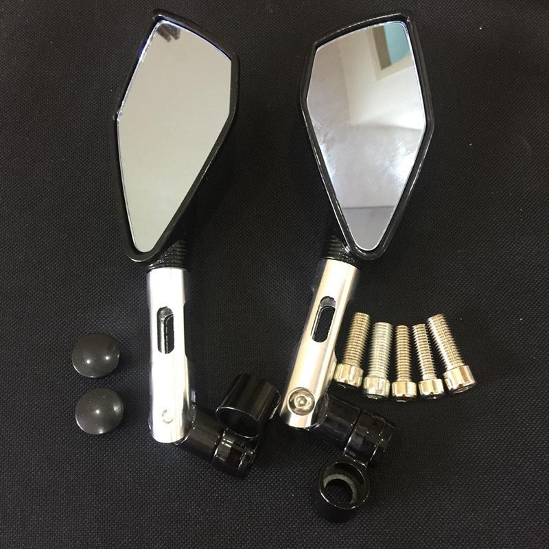 [GIÁ 1 ĐÔI] Cặp gương 5 cạnh RIZOMA trang trí xe máy thời trang G66 (màu bạc)