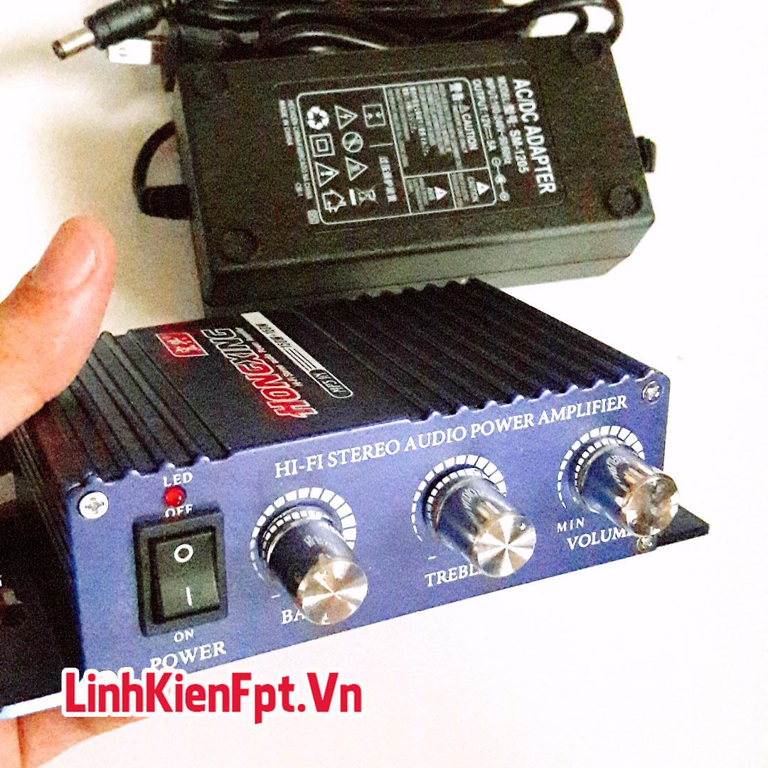 Âm Ly Mini 150W 825i + Nguồn Adapter 12v-5A