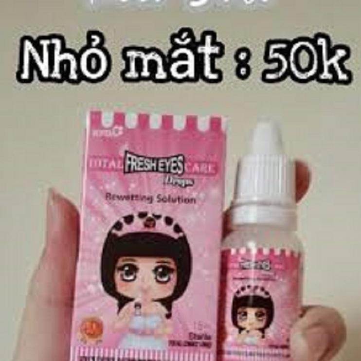 Nước ngâm 150ml + Nước nhỏ mắt 13ml cho kính áp tròng  : Fresh eyes - Nice eyes - Aqua