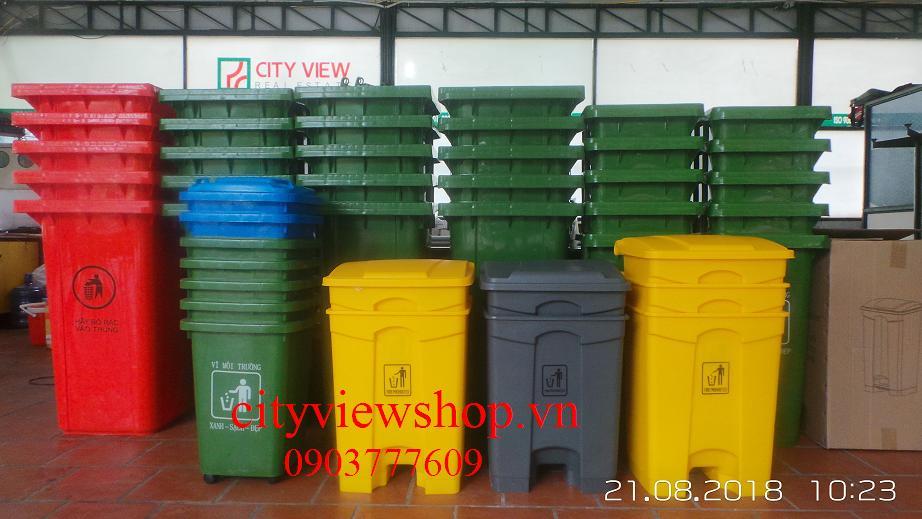 [HCM]Thùng rác nhựa 120 lít