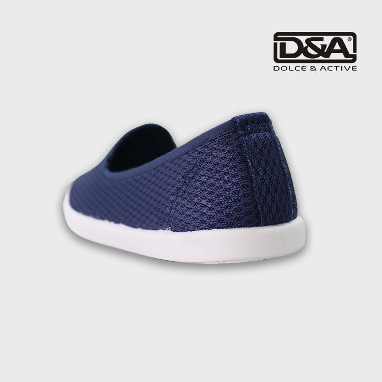Giày slipon nữ D&A EPL1832 lưới xanh chàm