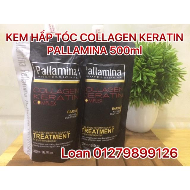 KEM HẤP TÓC COLLAGEN KERATIN PALLAMINA 500ml ( mẫu mới )