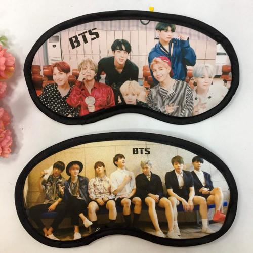 Combo 2 vòng tay BTS trắng đen + 01 Bịt mắt ngủ BTS