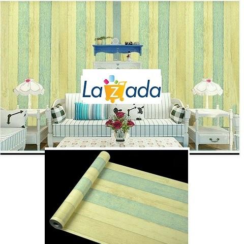 5m Giấy dán tường họa tiết ván gỗ khổ 60cm có sẵn keo