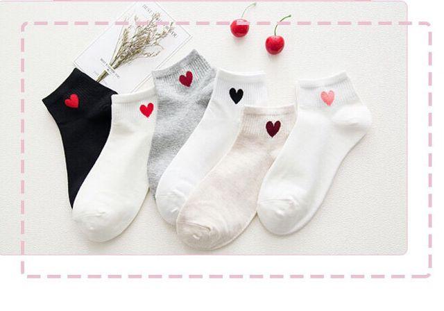 5 đôi Tất trái tim Hàn Quốc