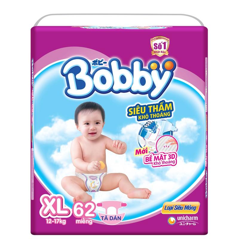 [HCM]Tã dán Bobby Fresh siêu mỏng XL62 TA127