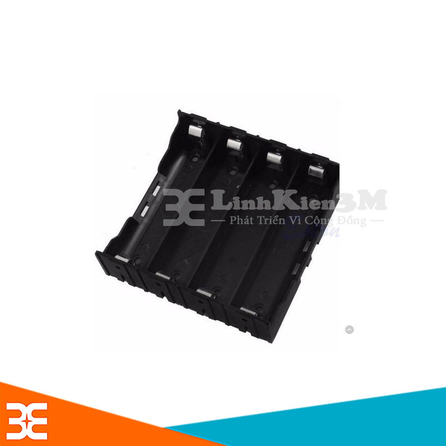 Đế pin 18650 chân hàn - 4 pin