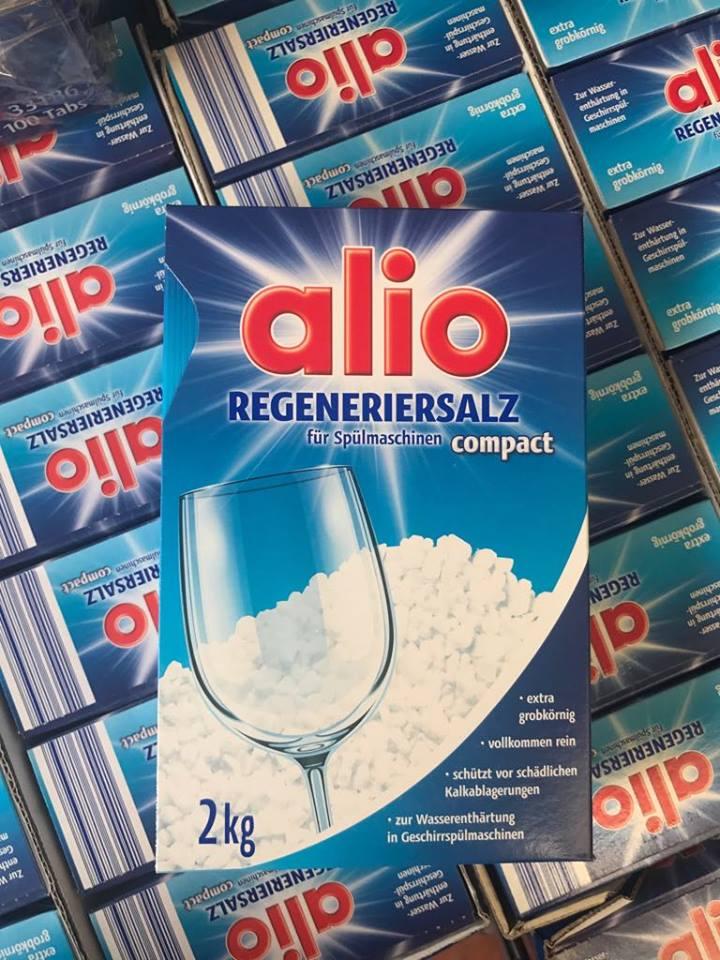 Muối rửa chén bát alio 2kg - muối làm mềm nước