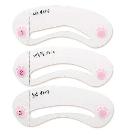 Bộ 6 khuôn kẻ chân mày Hàn Quốc = 2 set