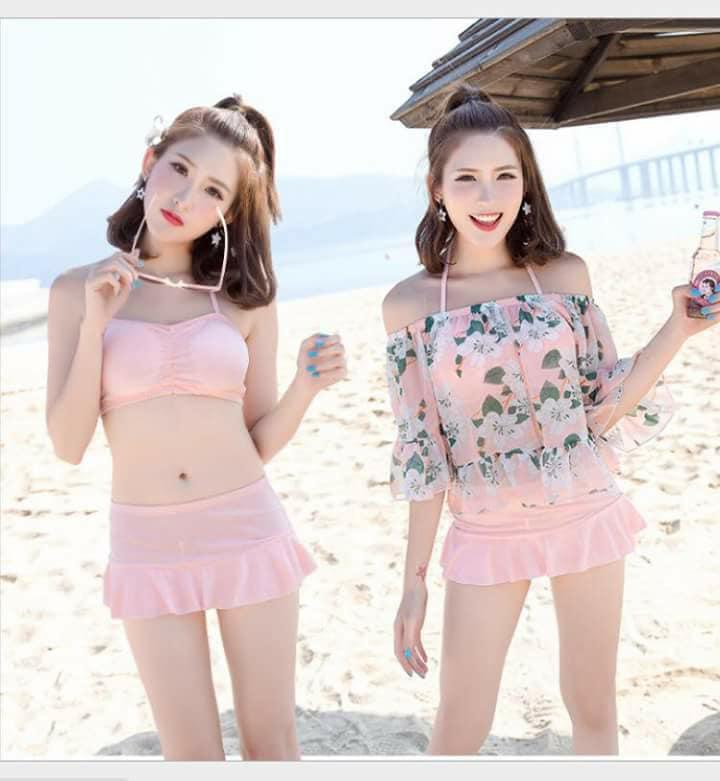 [HCM]BIKINI Đồ bơi nữ Bộ đồ bơi 1 mảnh HỒNG