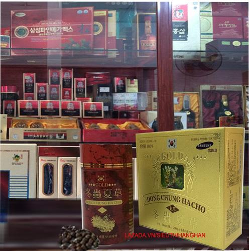 Đông Trùng hạ thảo kim sâm Hàn Quốc  Dong Choong Hacho2 lọ x 100g - Bổ thận tráng dương, tăng sinh lực
