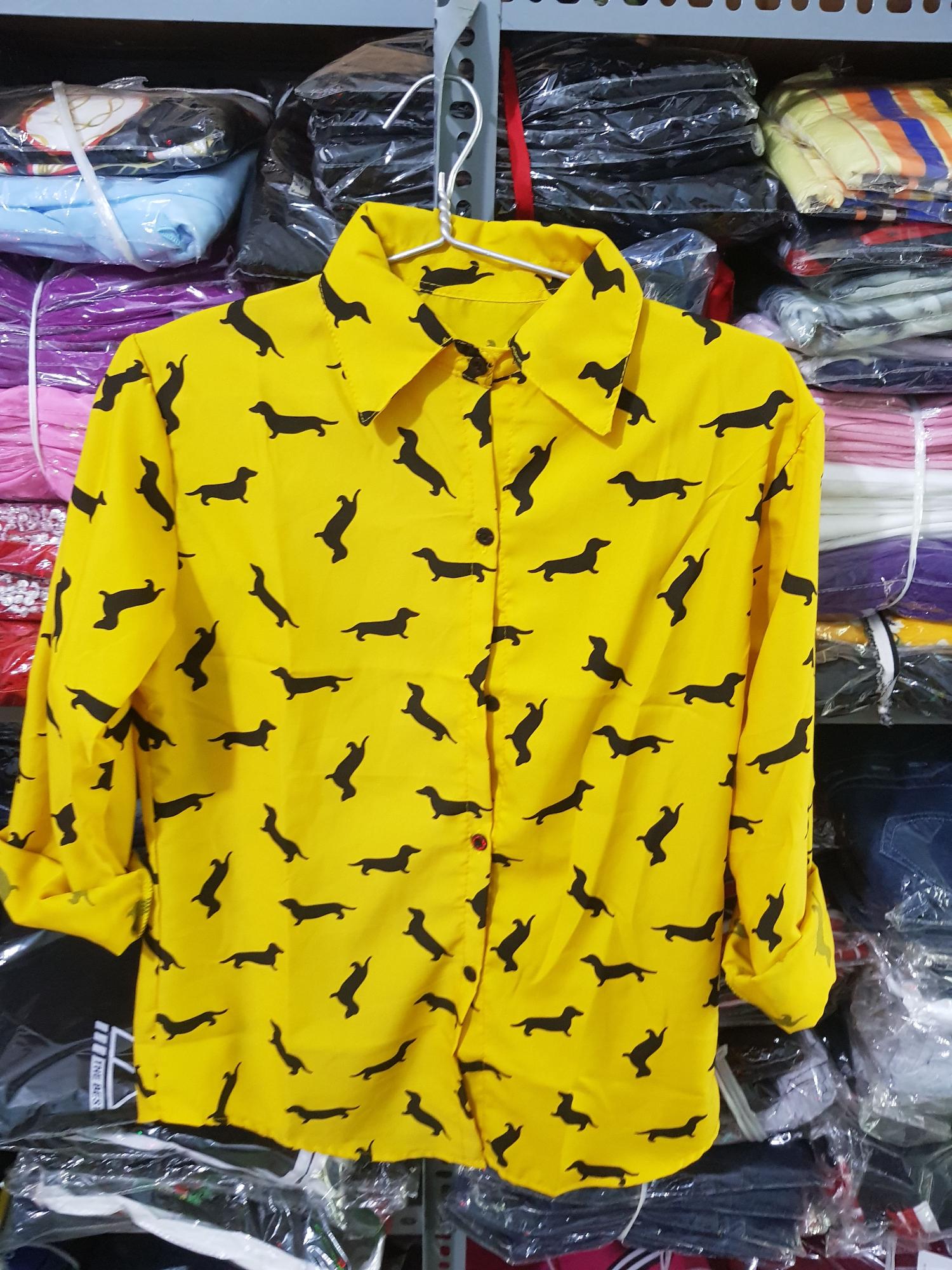 Áo sơ mi in họa tiết siêu xinh