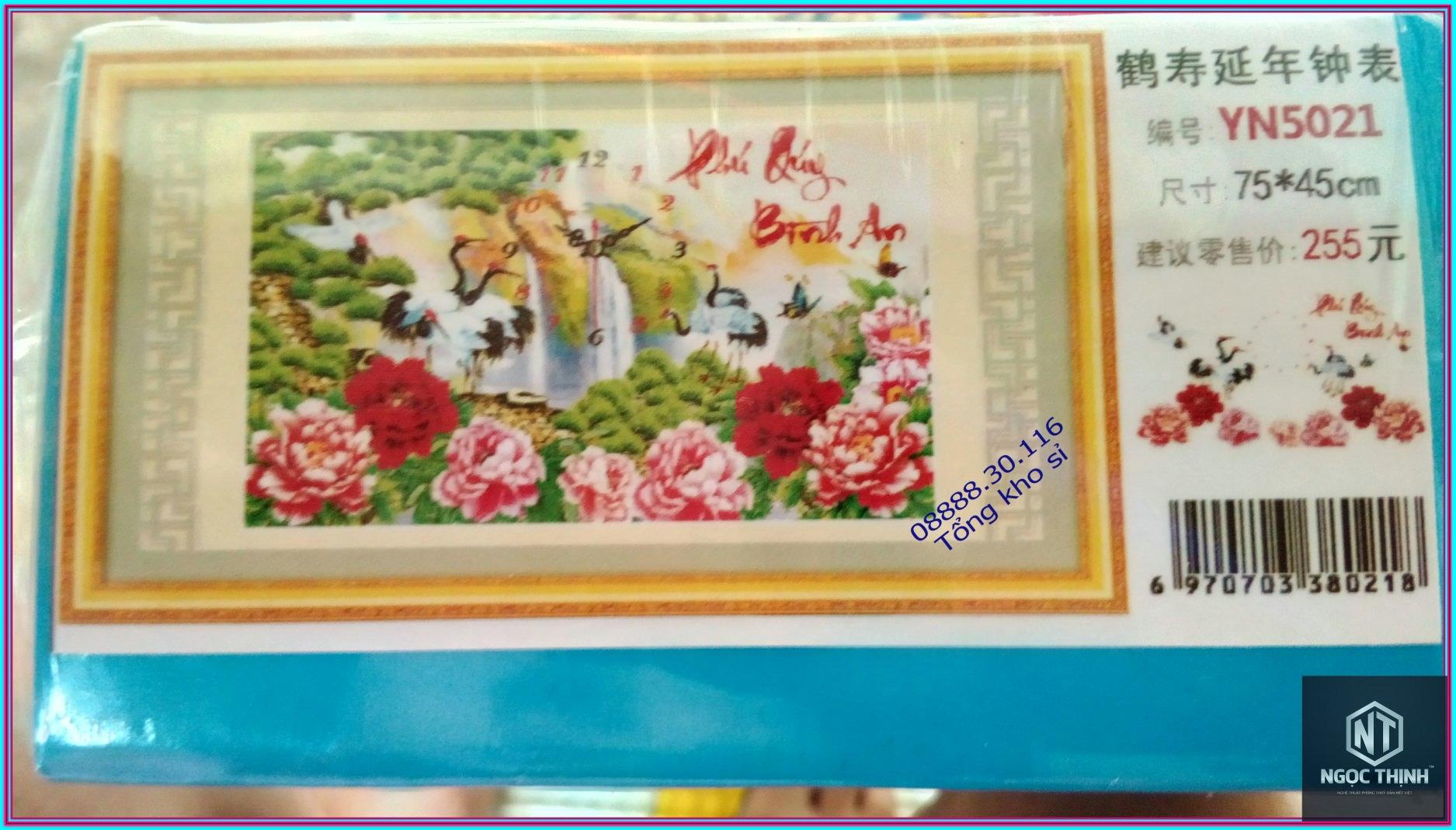 Tranh đính đá phú quý bình an YN5021-Ngọc Thịnh