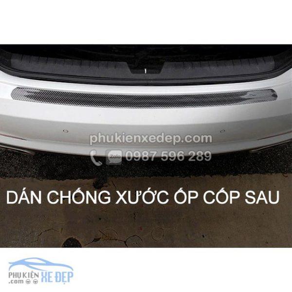 Nẹp carbon 5D chống va đập cốp xe, nẹp bước chân