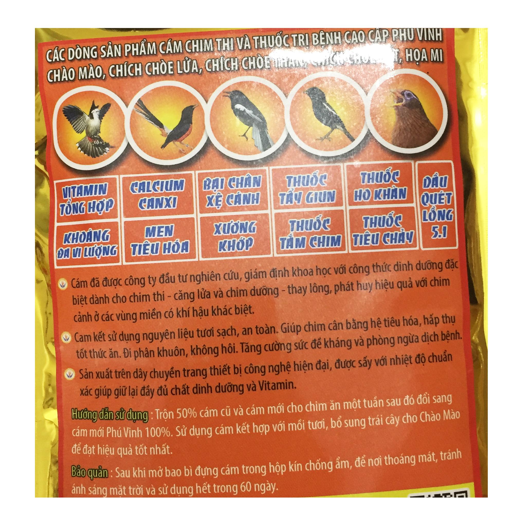 Cám Phú Vinh Chích Chòe Căng Lửa 200g - Thức Ăn Chim Cao Cấp
