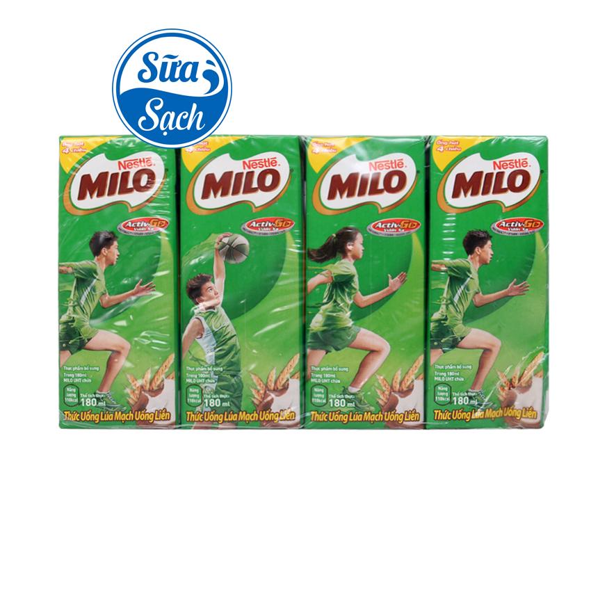 Combo 6 lốc Sữa Nestlé Milo 180ML