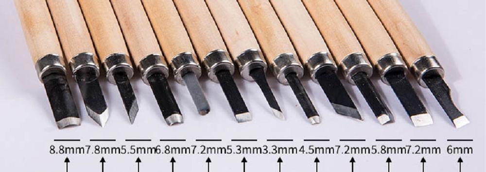 Bộ 8 dao khắc gỗ, tiện gỗ