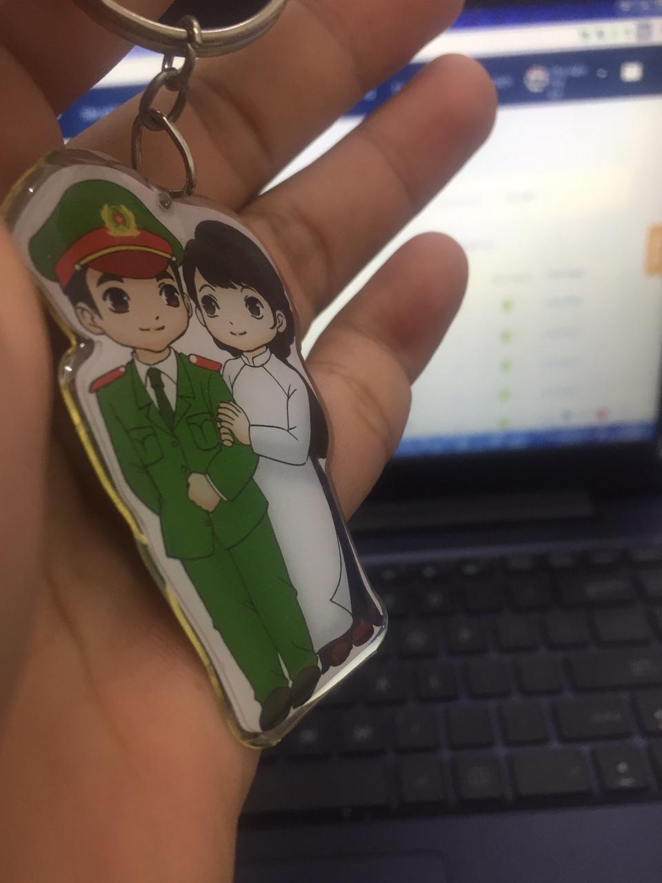 [HCM]Combo 12 Móc Khóa Chibi Công an
