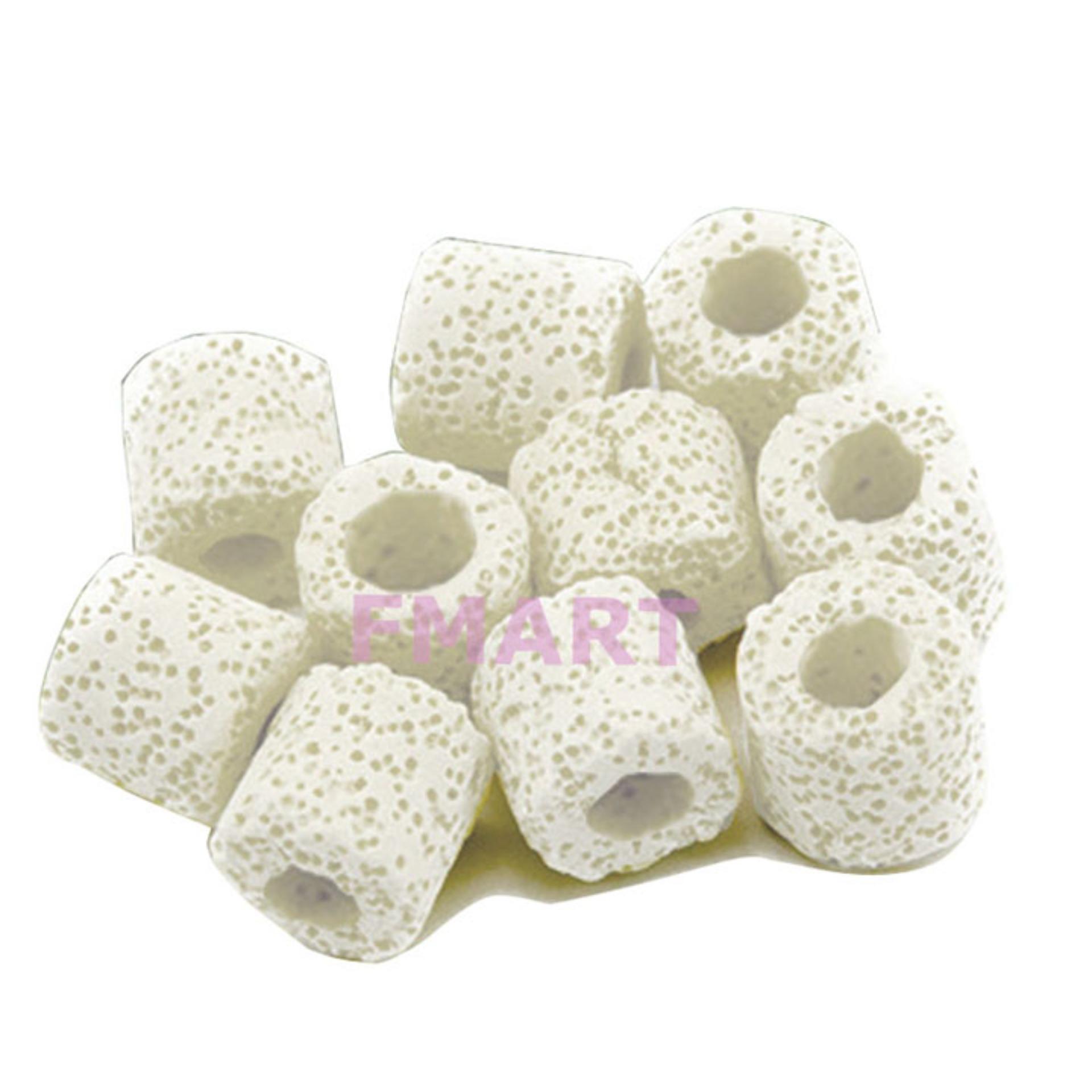 Combo ĐÁ NHAM THẠCH (950GR) + SỨ VIÊN LỌC (850GR) vật liệu lọc, trang trí bể cá