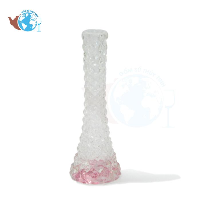 [HCM]Bình bông lọ hoa thủy tinh 1 cành thanh xuân tháp hồng TXTH