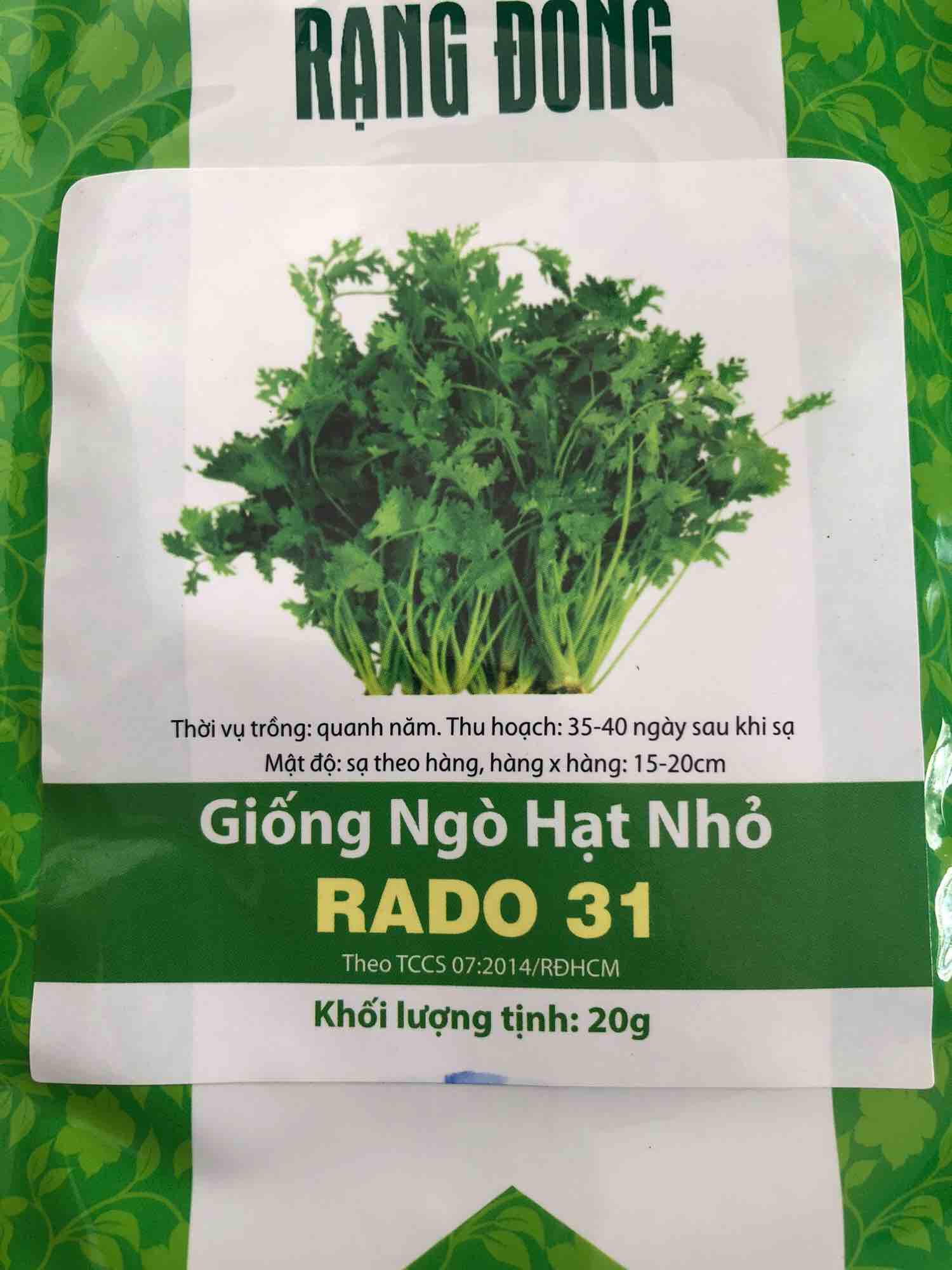 Giống Ngò Hạt Nhỏ - HẠT GIỐNG RAU THƠM