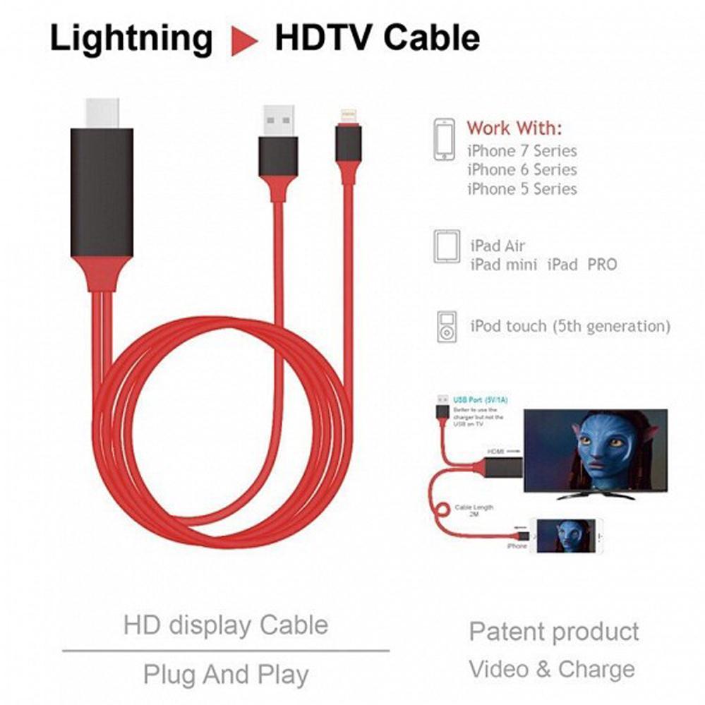 Cáp HDMI iPhone iPad cổng Lightning (GIAO MÀU NGẪU NHIÊN)