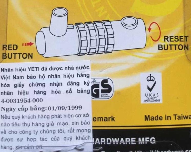 Khóa số chữ U YETI L-701