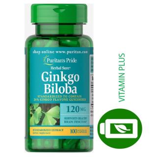 Viên uống tuần hoàn não Puritan s Pride Premium Herbal Sure Ginkgo Biloba thumbnail