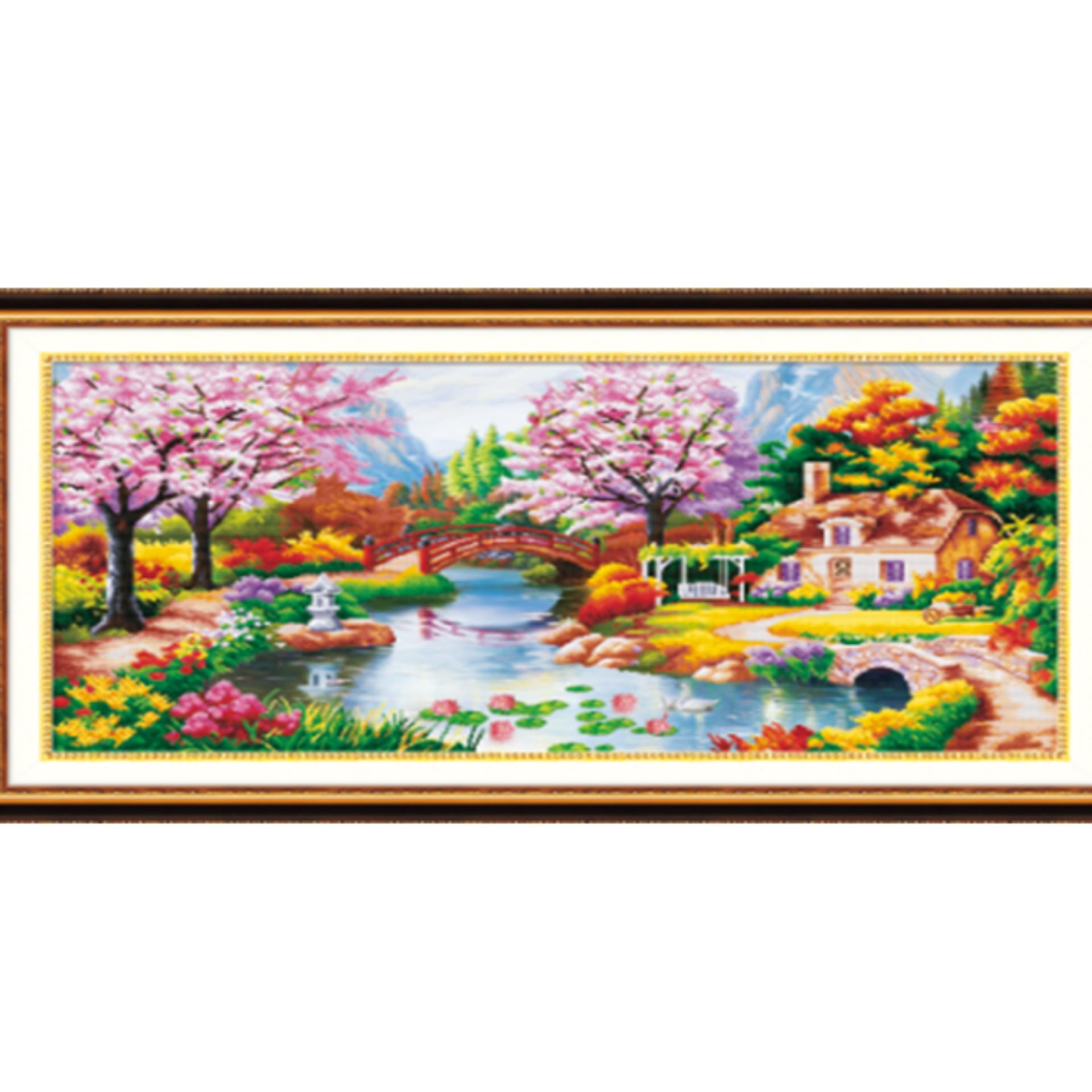 Tranh thêu chữ thập tổ ấm hạnh Phúc X8023