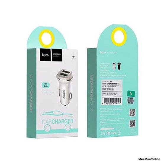 Cóc Sạc Xe Hơi Hoco Z1 2 Cổng Usb