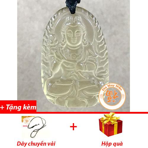 Mặt dây chuyền phật bản mệnh đại thế chí bồ tát thạch anh vàng